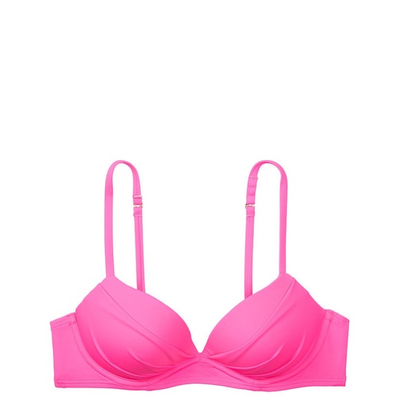 Victoria’s Secret angel convertible/Maui pink lotus multi way bikini top 34c - Picture 10 of 16